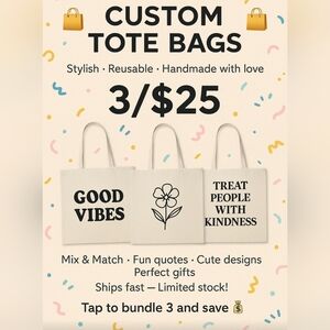 Custom Tote Bags with Fun Quotes